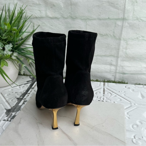 STUART WEITZMAN Max 85 Pointed Toe Bootie Black suede size 6 - Picture 4 of 13